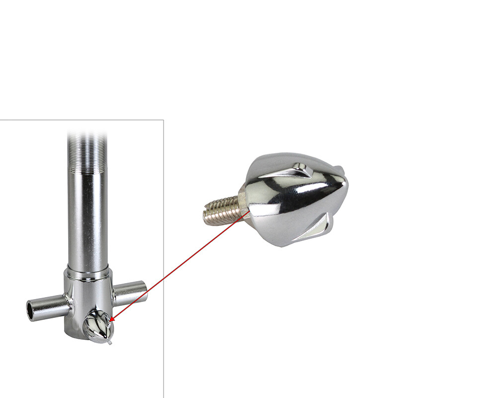 Bike Bullet Nut W/Wing 522 Chrome.