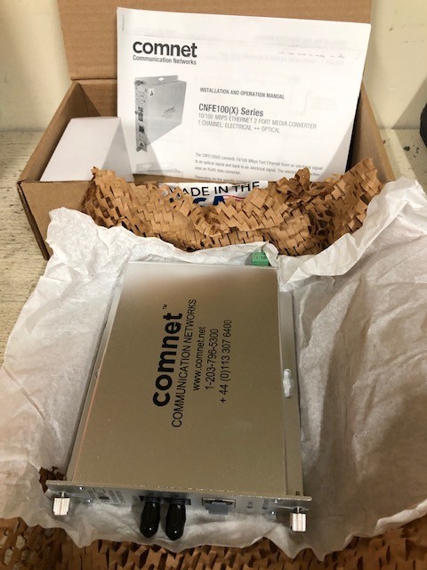 ComNet CNFE1005S2 Media Converter Fiber Singlemode Ethernet New Open Box
