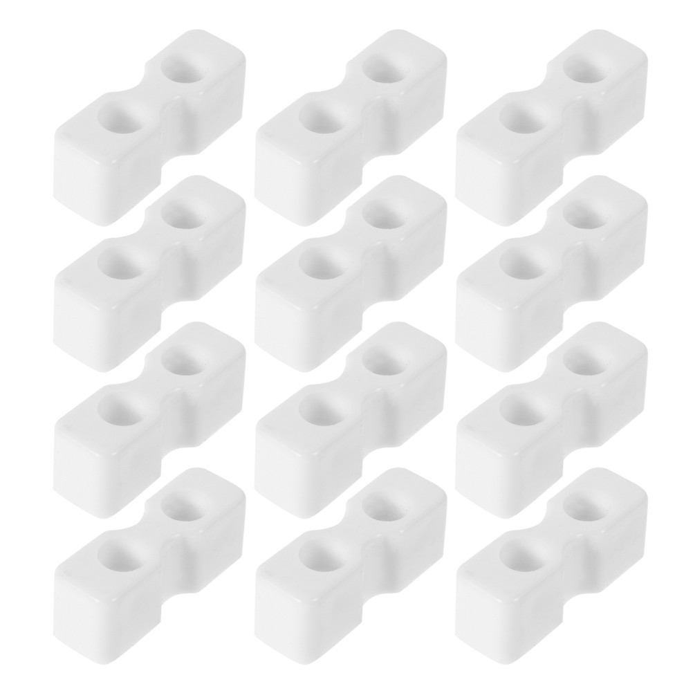 12Pcs Reusable Plastic Bed Frame Peags for Crib Board Hardware Support White