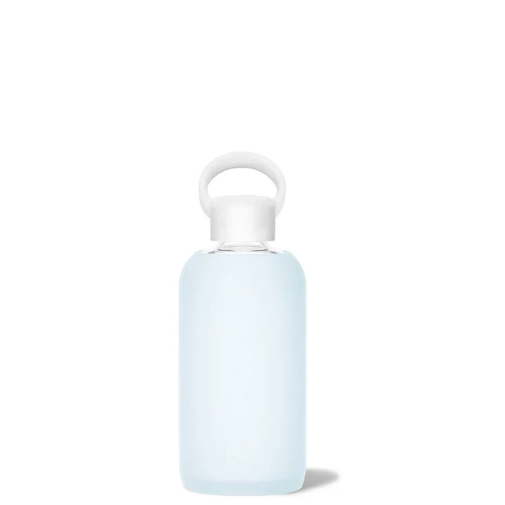 BKR Glass Water Bottle in Astrid Sheer Glacial Milk Blue 16oz/500ml