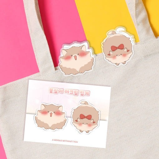 Webtoon MD [ A World Without You 네없세 ] Mongshil Acrylic Clip Set (BEONGD339)