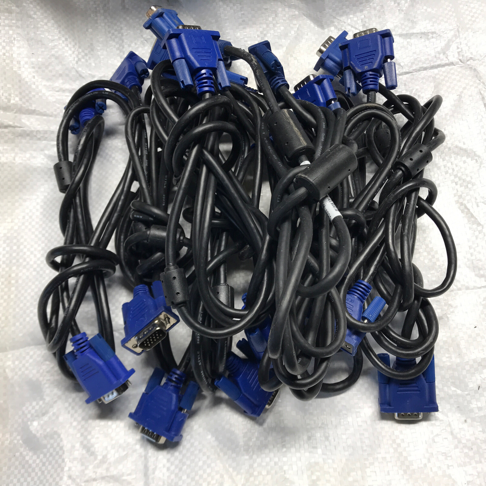 20x Mixed Length VGA Male to VGA Male Video Cables (Lot)