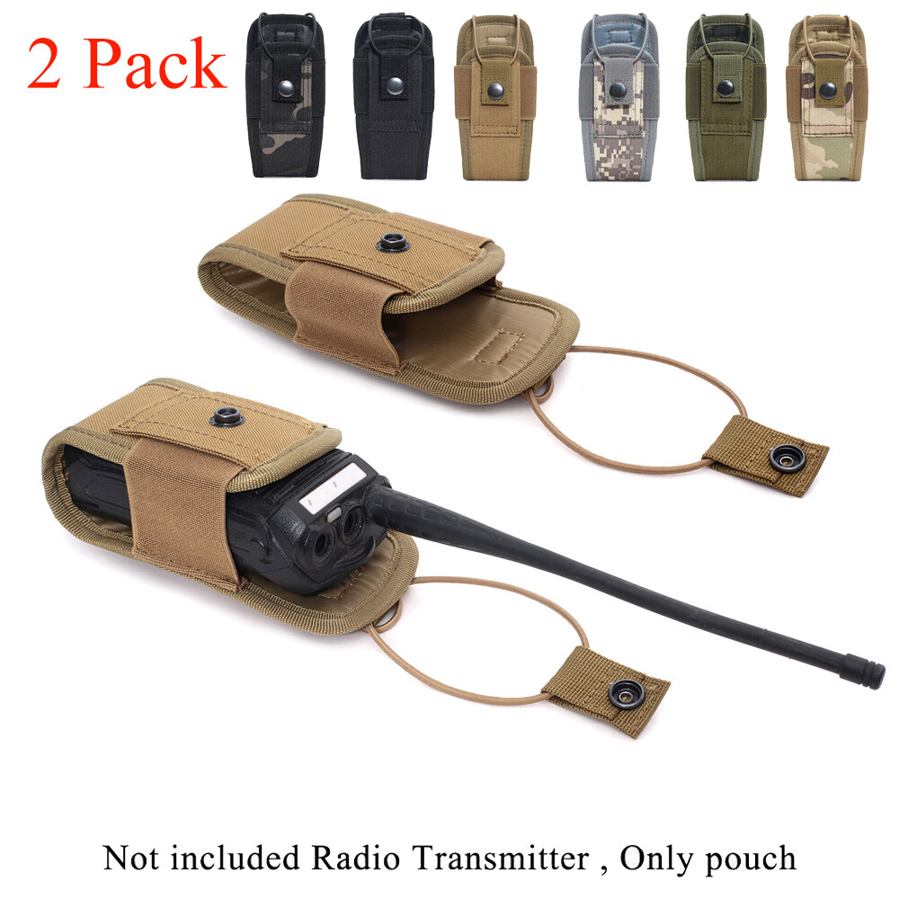 2 Pack Portable Universal Pouch Holster Talkies Bag for Two Way Radio Handheld