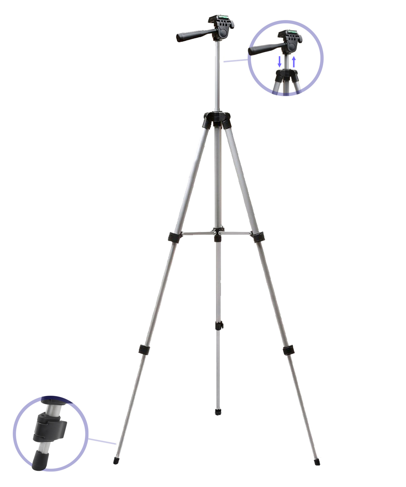 50" Inch Tripod For Camera/Camcorders Canon Sony Nikon DSLR Cameras w Carry Bag