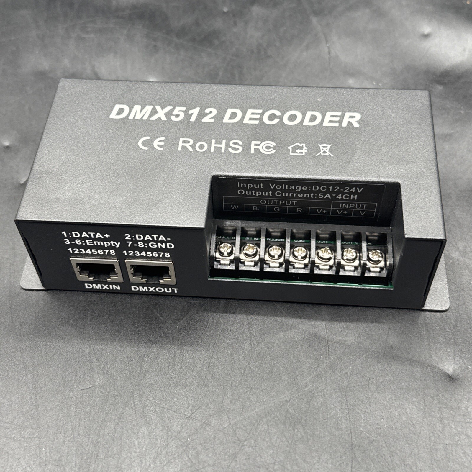 4 Channel DMX Decoder RGBW PWM DMX512 Dimmer Driver LED Strip Light Controller
