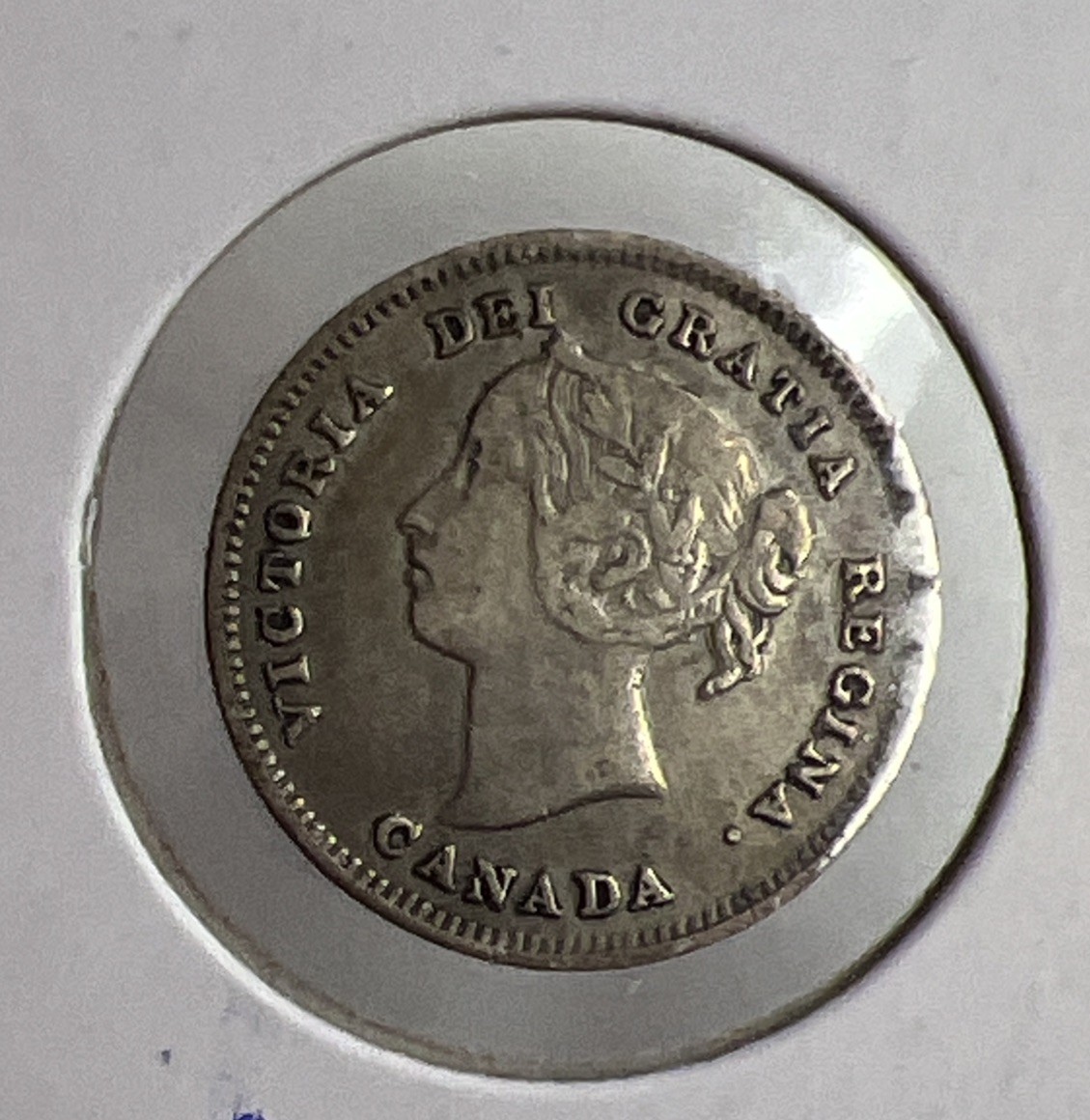 1891 Canada 5 Cents Silver Foreign Coin