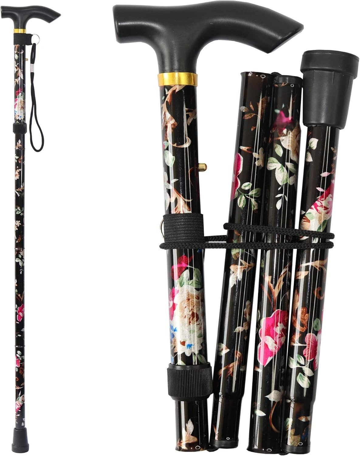 Lightweight Portable Folding Cane with Slip-Resistant Tip - User Friendly Design