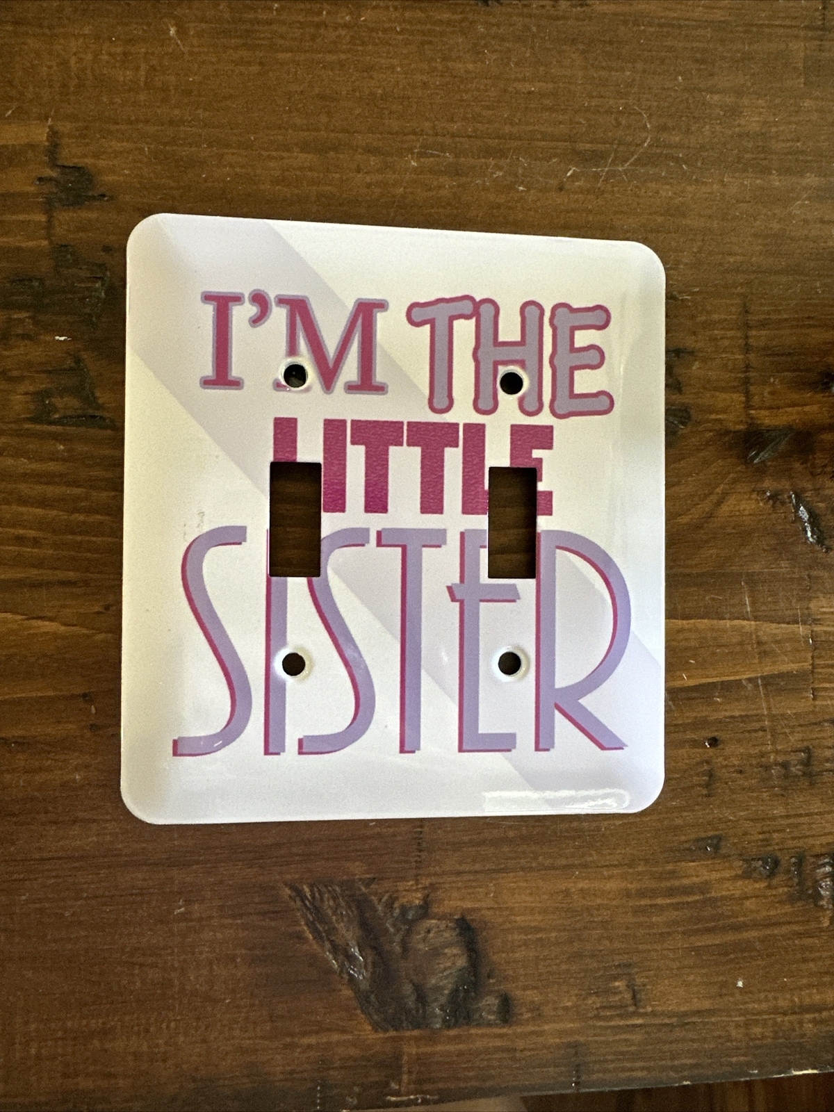 New! Metal I’m The Little Sister Double Light Switch Cover Metal