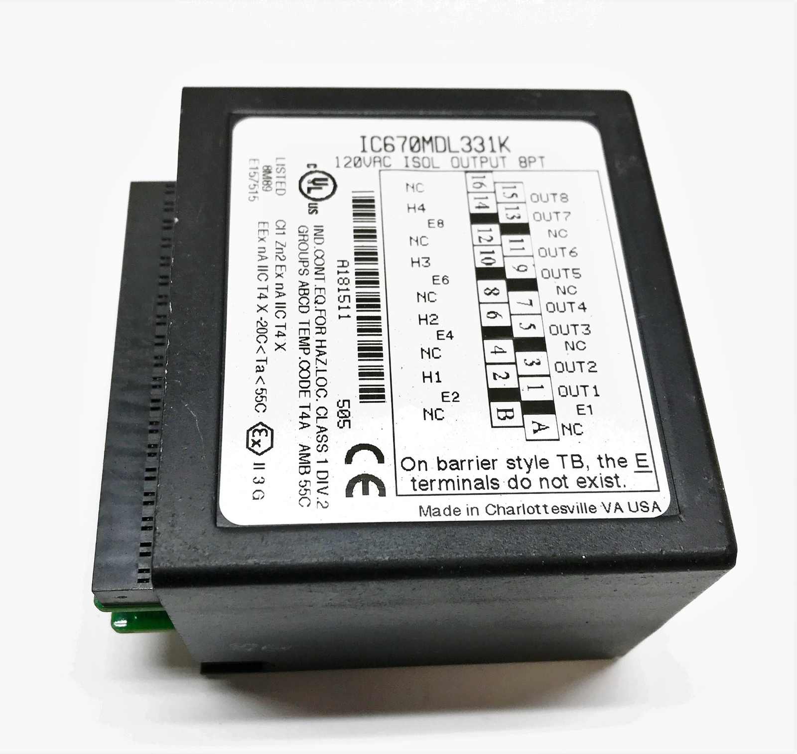 GE/Fanuc Isolated Relay IC670MDL331K