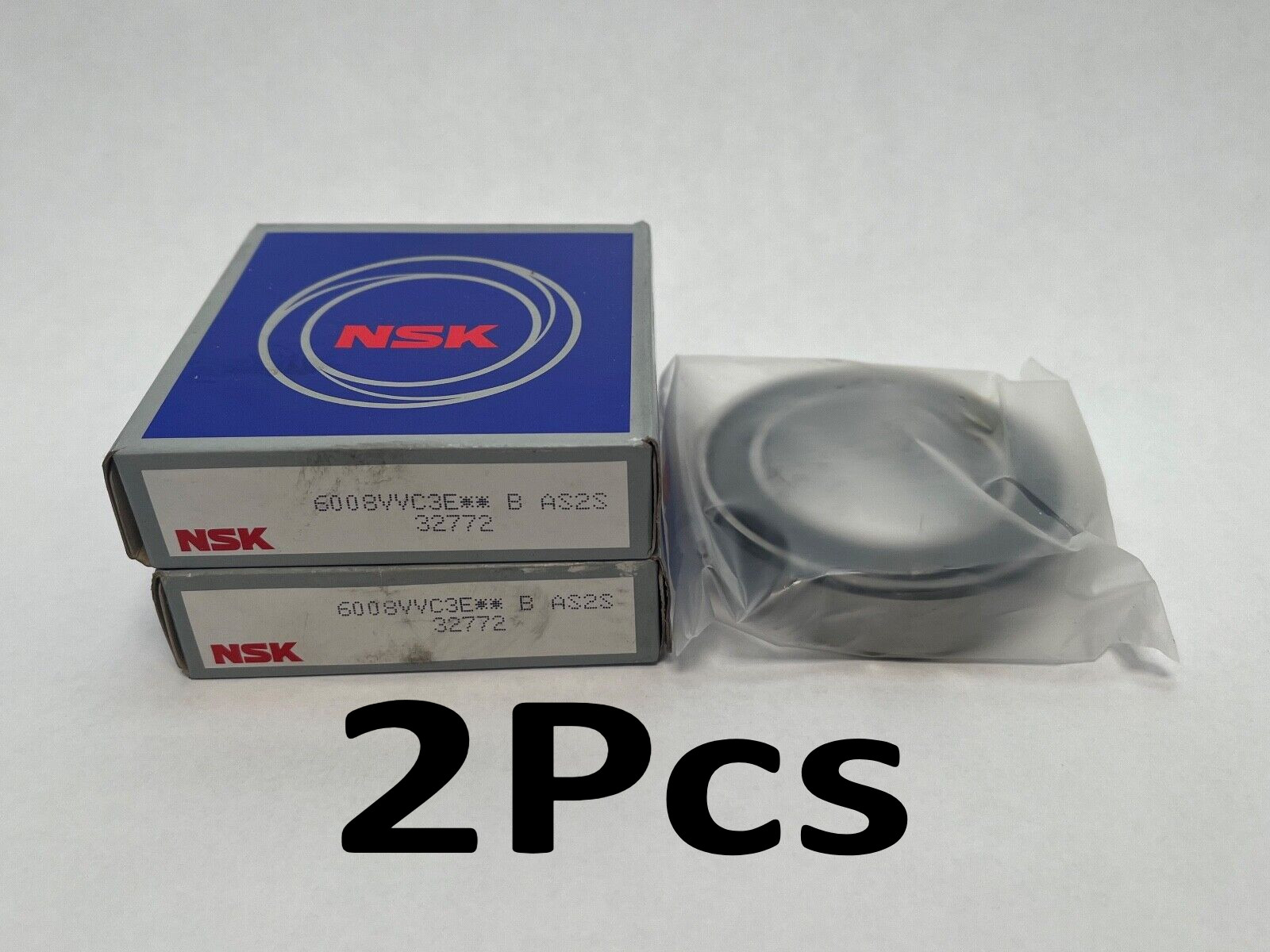 （2Pcs）NSK 6008 VV C3E Bearing Rubber Seals 40x68x15mm 6008 VV 2RS C3E 6008RS