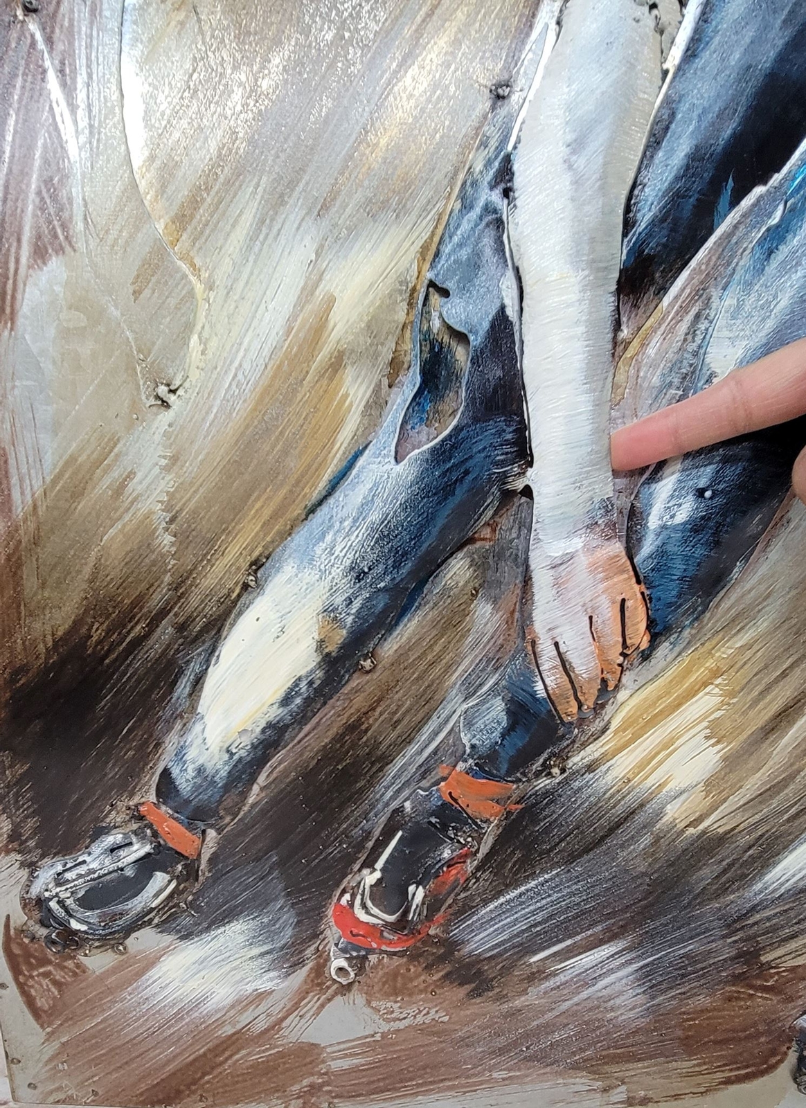 Roller Skaters Skating Rollerblading Olympic Team 3D Wall Art Metal Painting