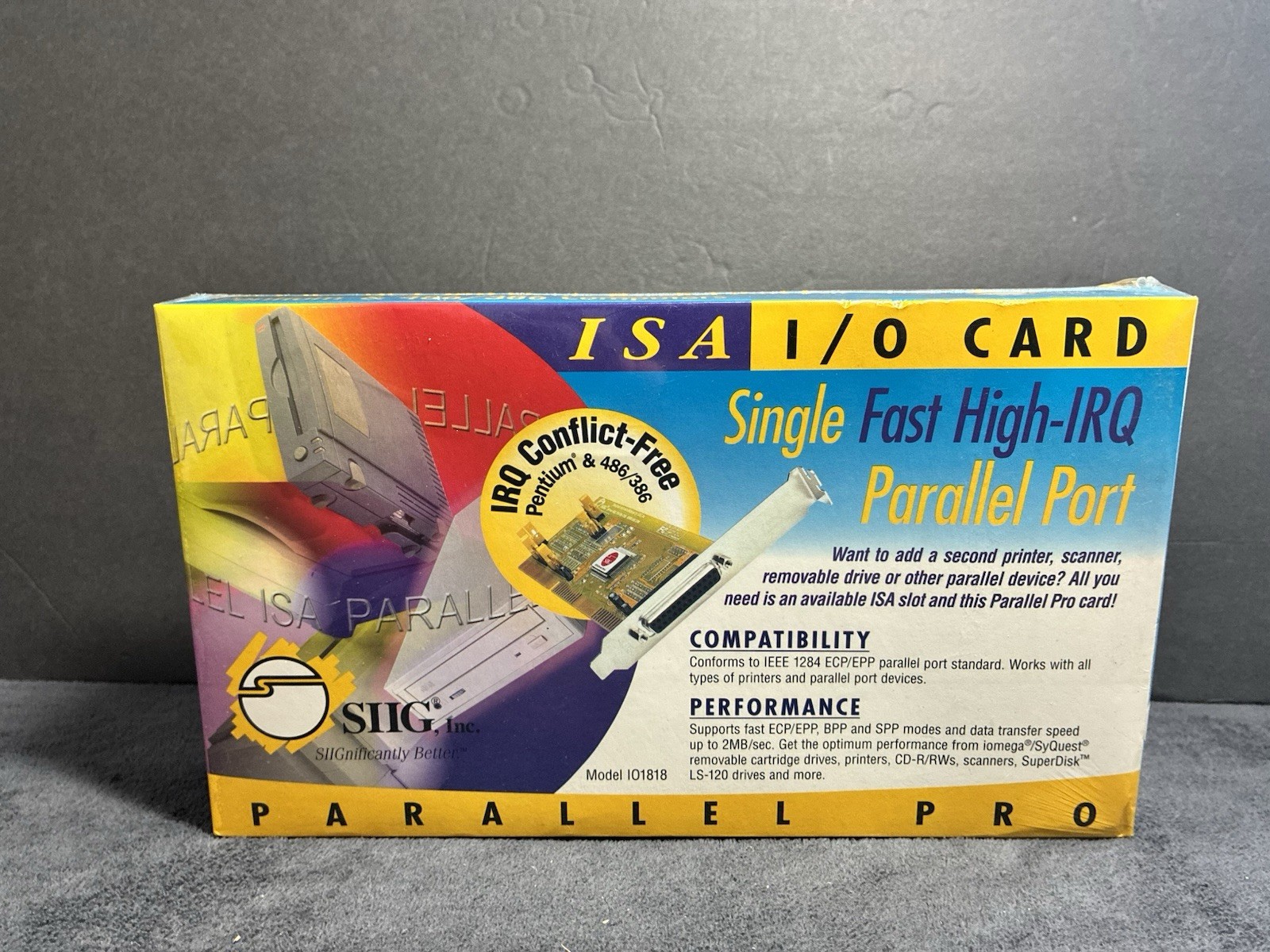 SIIG Model IO1818 ISA Parallel Port I/O Card NOS