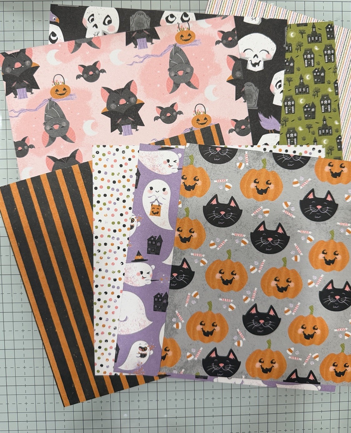 Stampin Up Cute Halloween DSP 7 Pcs 6x6 Double Sided Paper