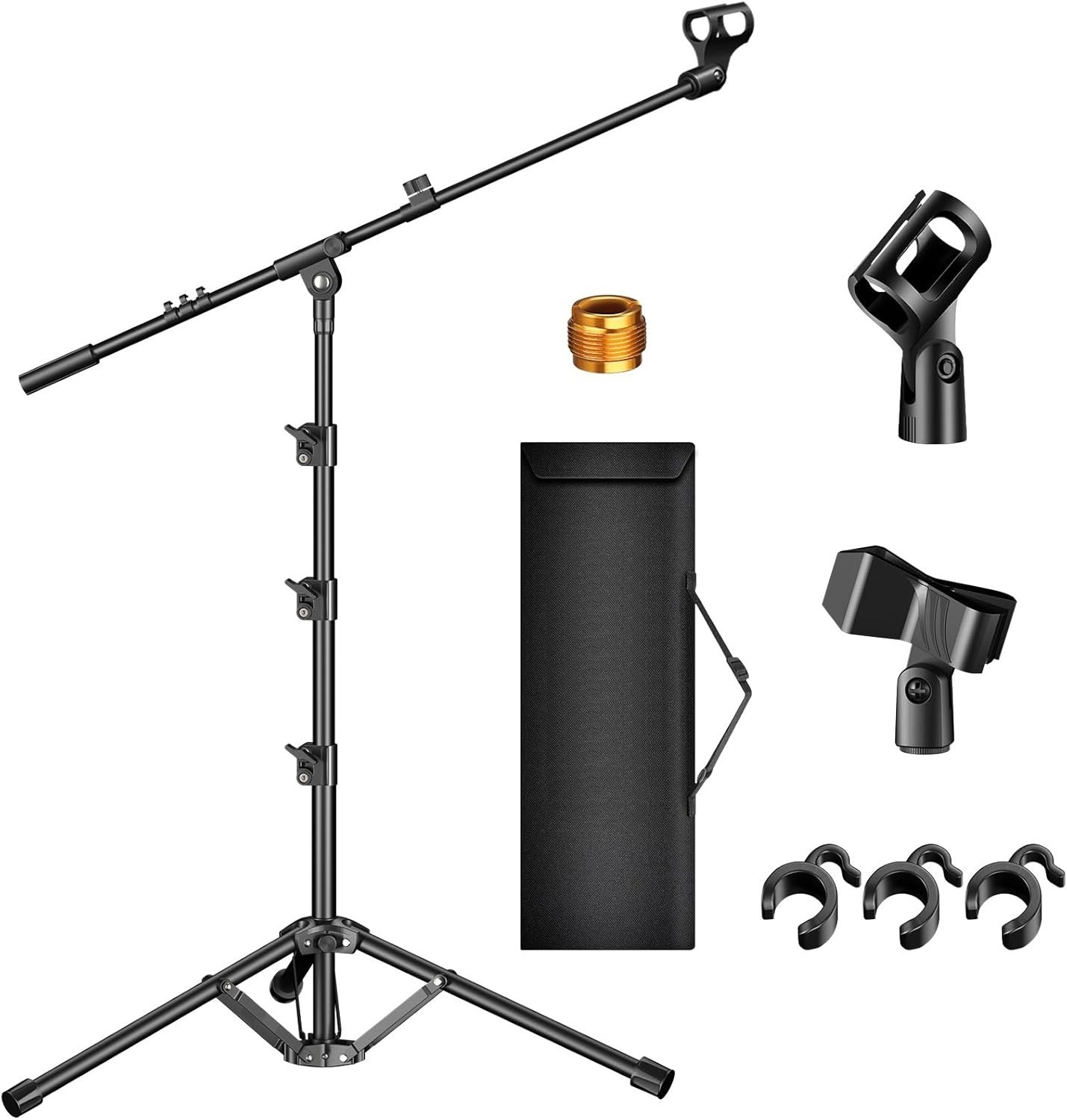 Heavy Duty Trípode De Pie Con Brazo Para Micrófono Altura Ajustable 42" - 68"