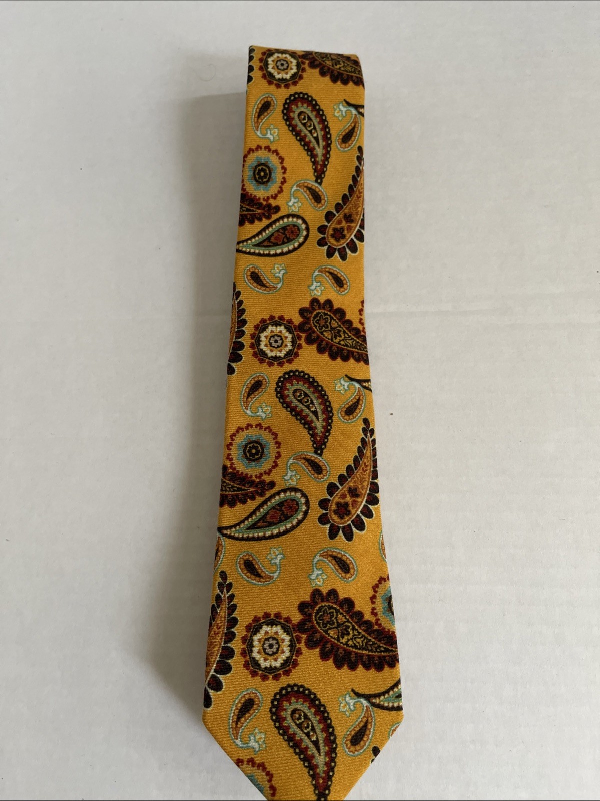 Sartorio Napoli Paisley Multi Color  %100  Wool Tie Retail $265 Made In Italy