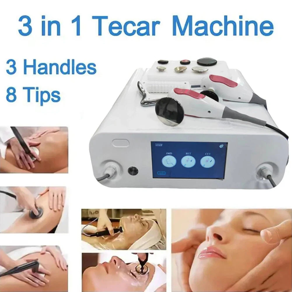 3in1 Tecar Therapy Machine Physiotherapy CET RET 448khz Sport Injury Pain Relief