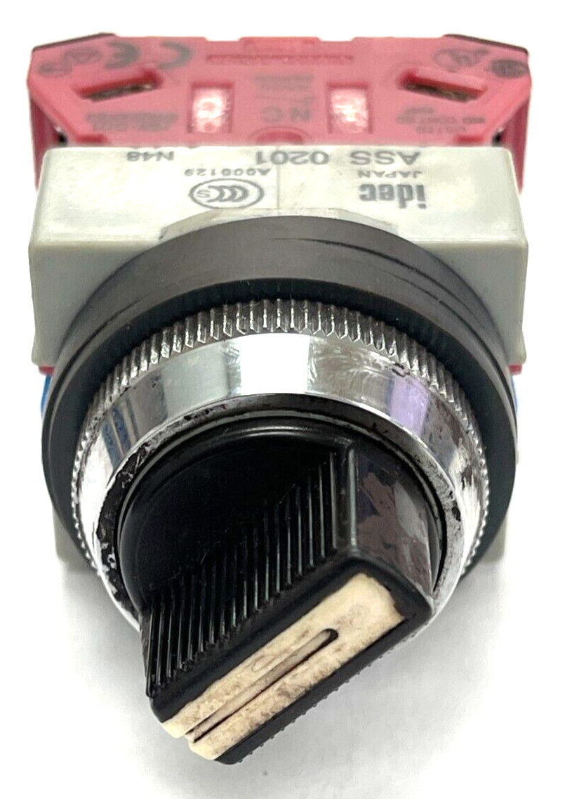 IDEC SELECTOR SWITCH ASS-0201 22MM 2 POSITION W/ IDEC NO & NC CONTACT BLOCK