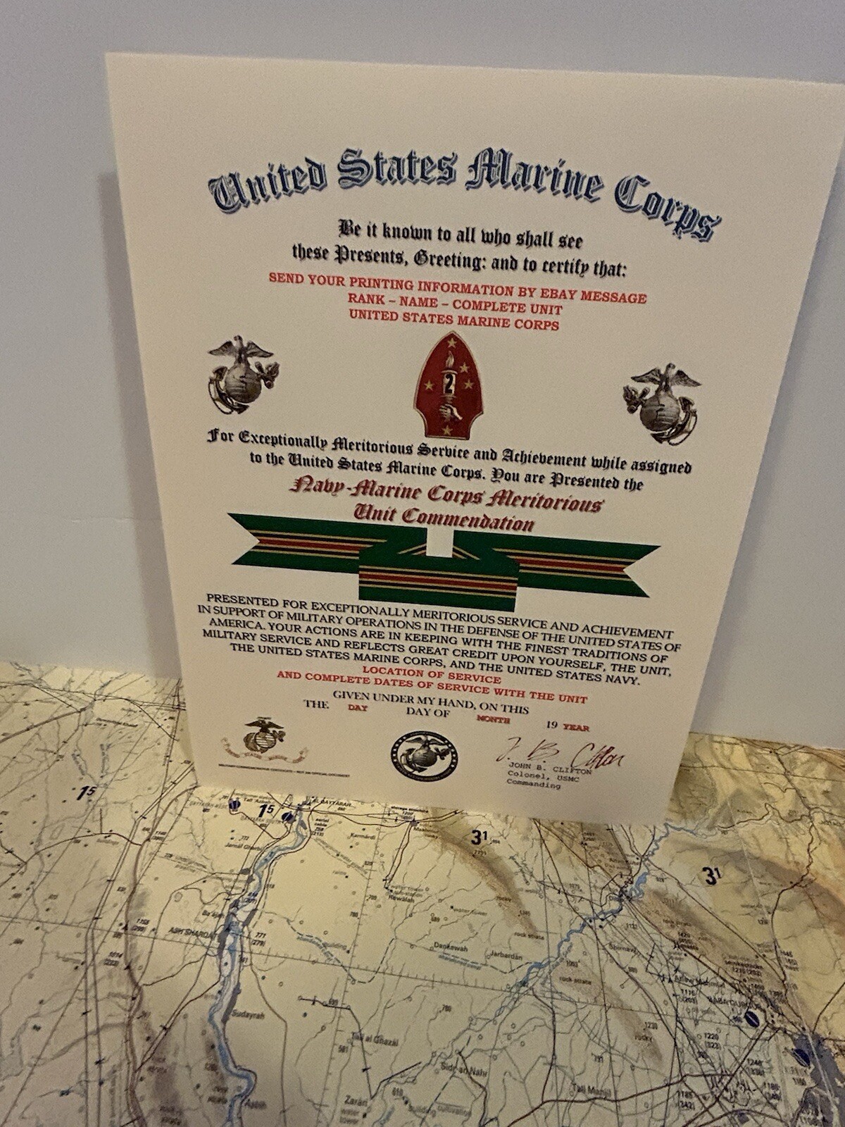 U.S.M.C. / 2ND MARINE DIVISION - NAVY/MARINE CORPS MERITORIOUS UNIT COMMENDATION