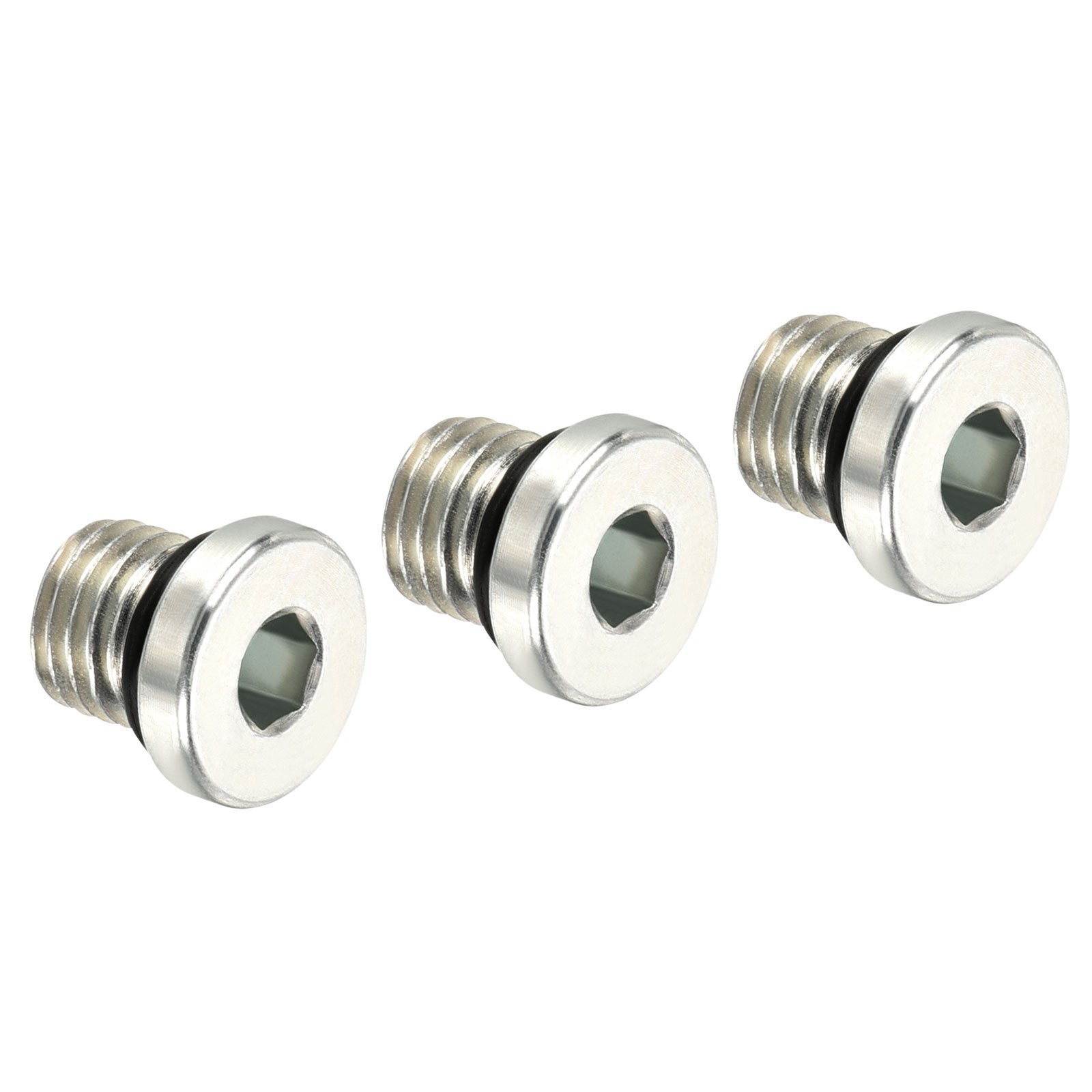 5/16-24UNF Hex Head Pipe Fitting Plug, 3 Pack Male Thread 45# Steel Plug