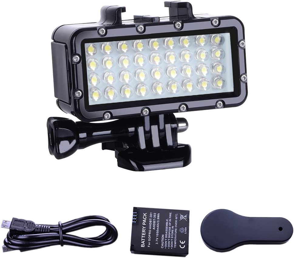 Suptig Diving Light High Power Dimmable Waterproof LED Video Light Fill Night Li