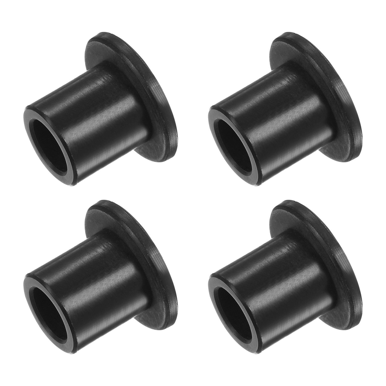 4pcs Nylon Flanged Bushings [10.5mm Bore x 15.9mm OD x 19.2mm Length] Black