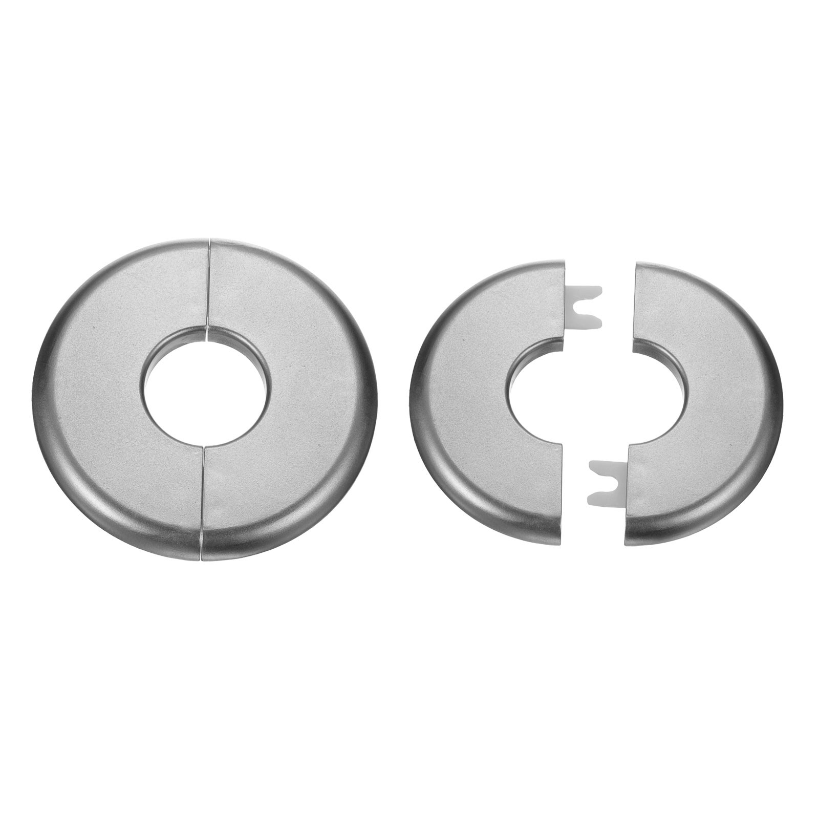 2pcs Wall Split Flange 26.5mm/1" Self-Adhesive Plumbing Cover Plates, Gray