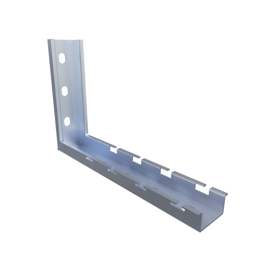 NavePoint 1  1/14" Electro Zinc Plated Wire Mesh Cable Tray L-Shaped Wall