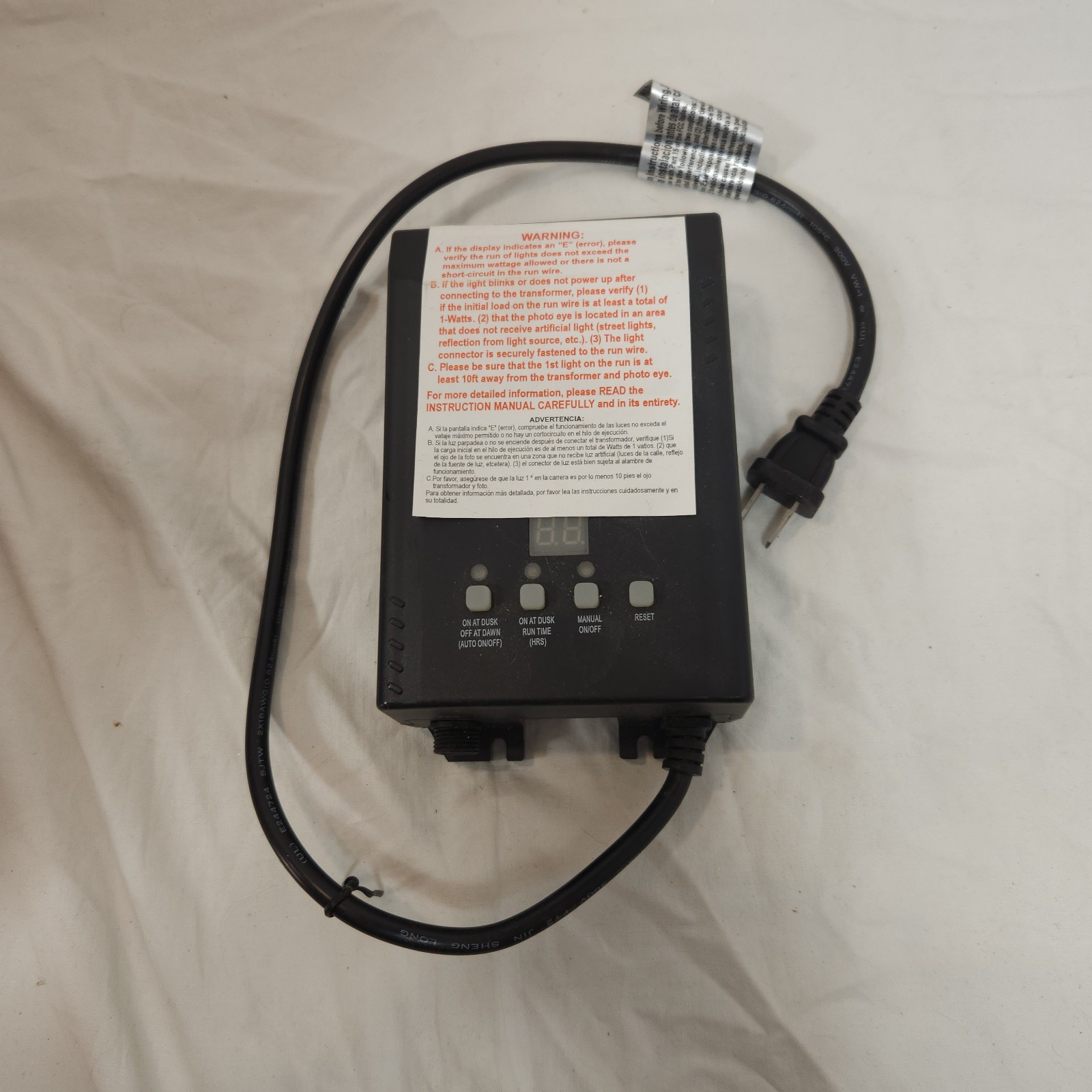 Hampton Bay Low-Voltage 30-Watt Landscape Lighting Transformer, Underground Wire