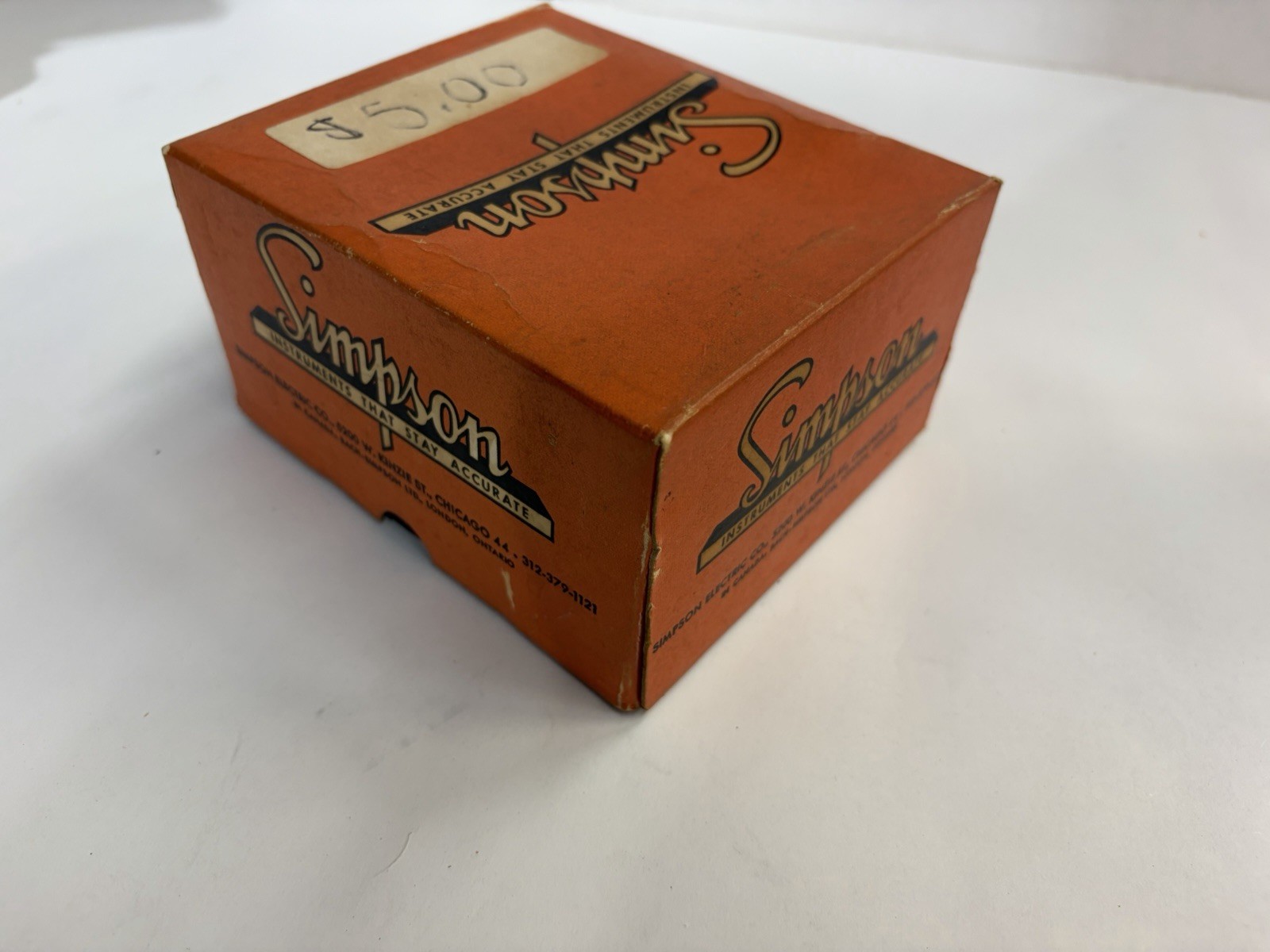 Simpson 13-22 Transistorized Analog Panel Meter NOS Original Box