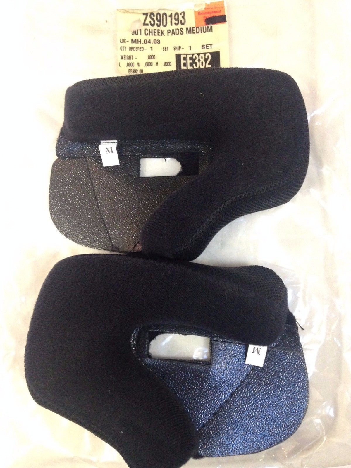 ZEUS 901 HELMET CHEEK PADS    (1 Set Size Medium)       #ZS90193