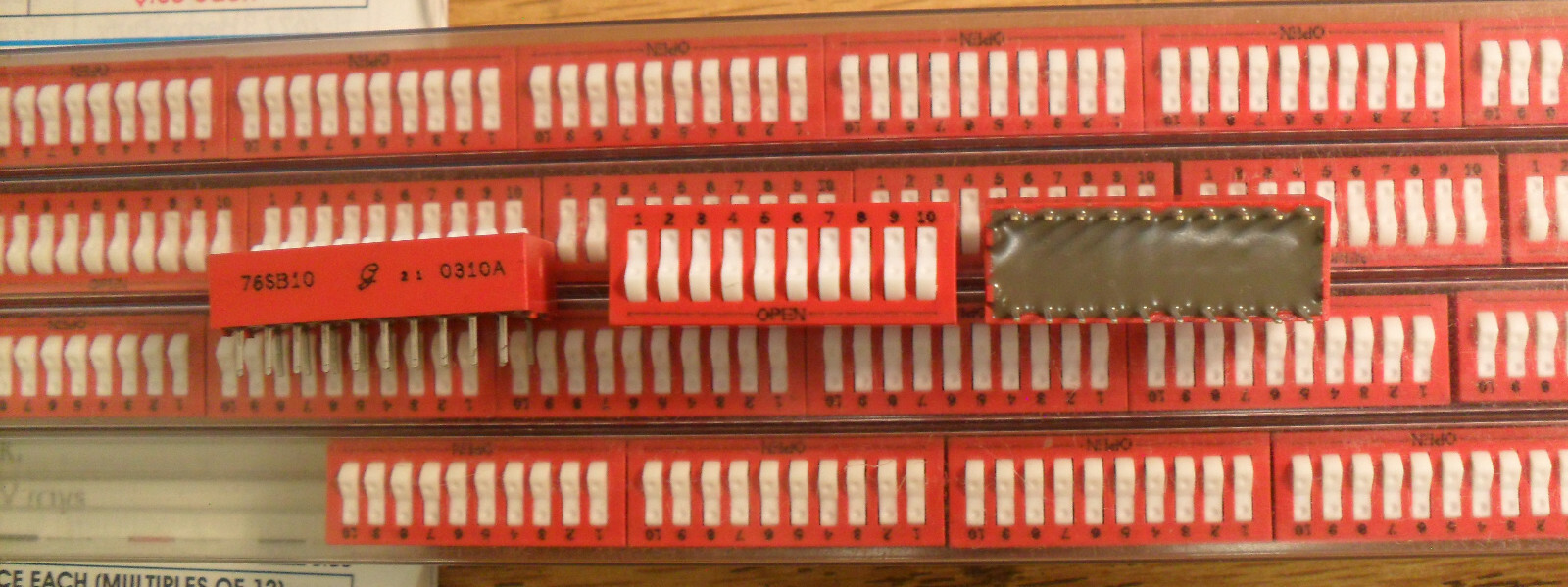 Grayhill 76SB10 10 Position DIP Rocker Switches - NEW