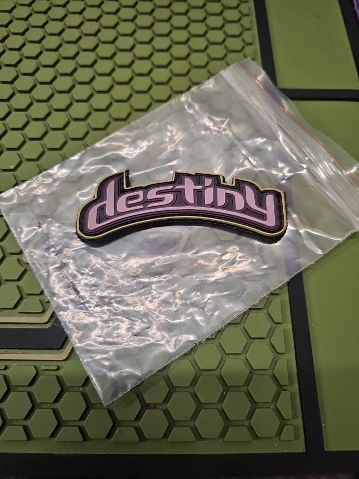 Paintball Destiny Purple Hook And Loop Patch