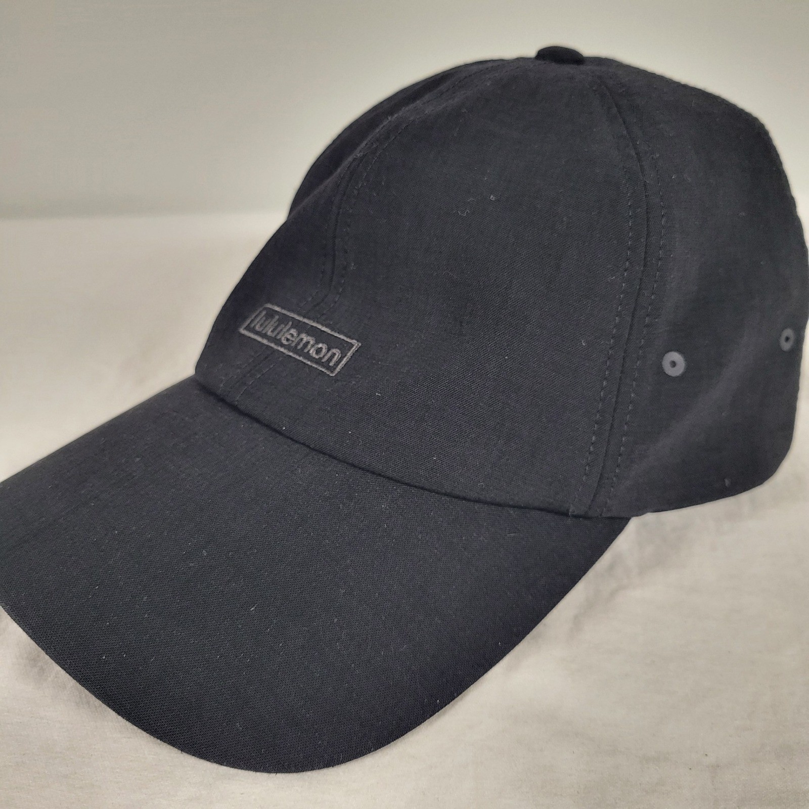 Lululemon Baseball Cap Black One Size Adjustable Strap Polyester Nylon