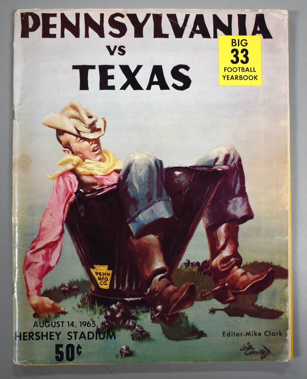 Penn State vs University Of Texas August 14th 1965 Official Game Program