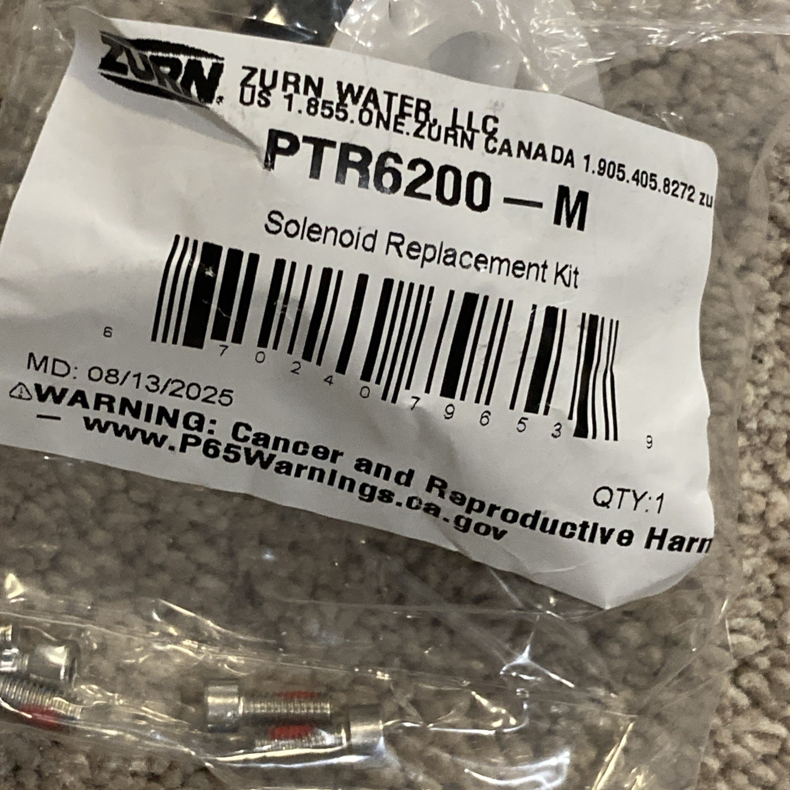 Zurn Ptr6200-M Solenoid Replacement Kit