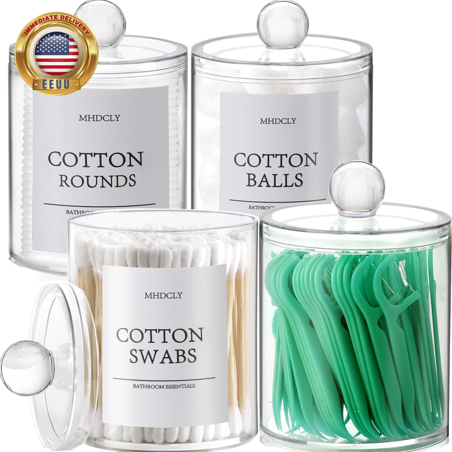 Bathroom Organizers and Storage,4 Pack Bathroom Accessories,Bathroom Decor,Home