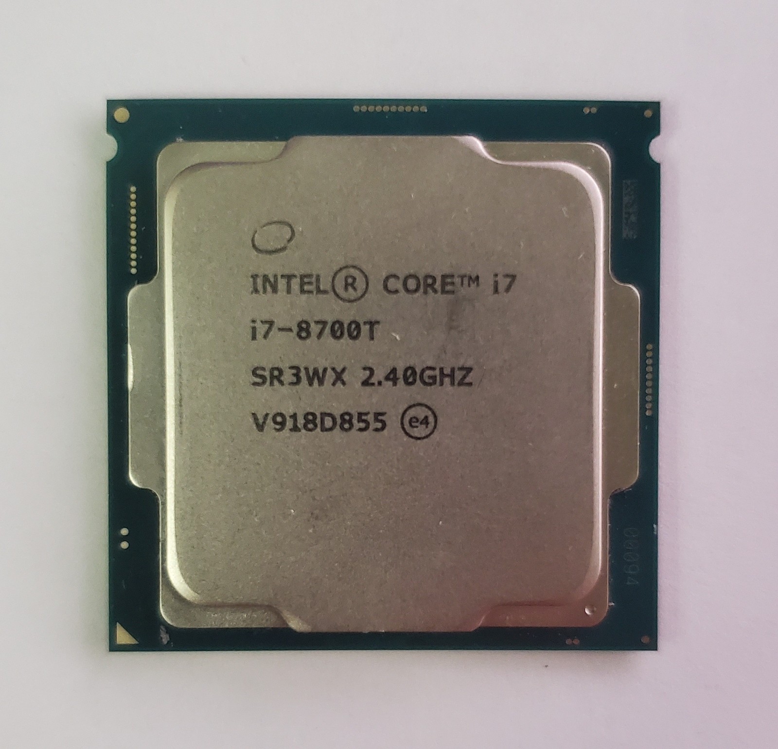 Intel Core i7-8700T CPU (2.4-4.0 GHz, 6 Cores, FCLGA1151) - SR3WX TESTED