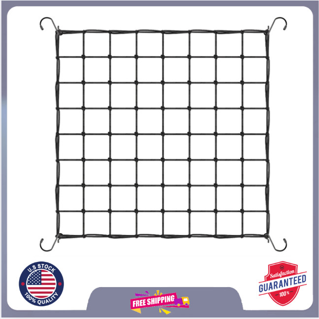 TScrog Net with 4 Hooks, 4x4 Trellis Net for Grow Tent, Heavy-Duty Net, 1 Pack