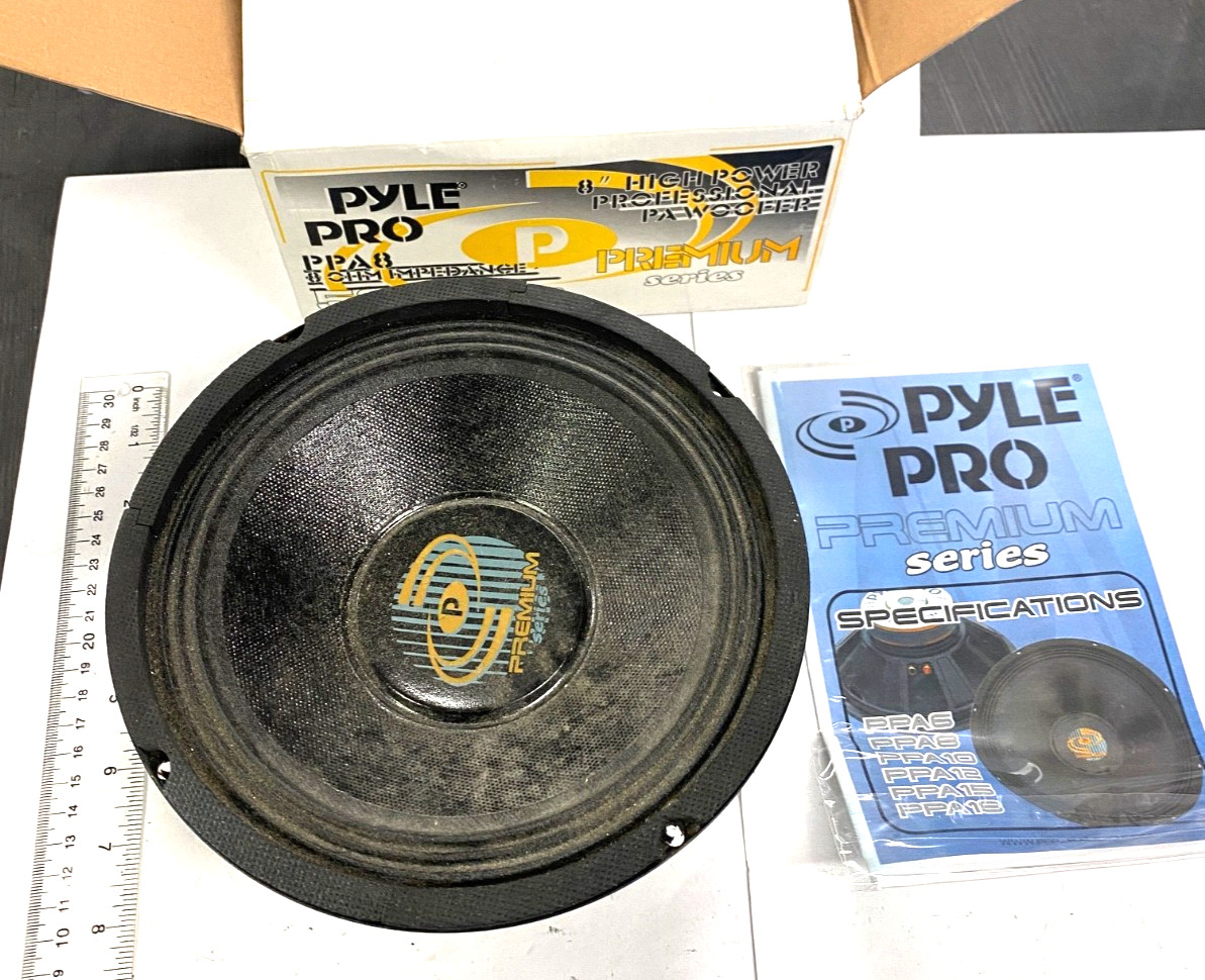 Pyle Pro 8" High Power Professional PA Woofer 500W 8 Ohms Premium Series PPA8