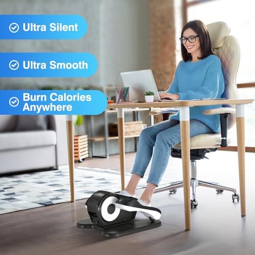 BLACK - UMITEC UNDER DESK ELLIPTICAL MACHINE APP QUIET ELECTRIC