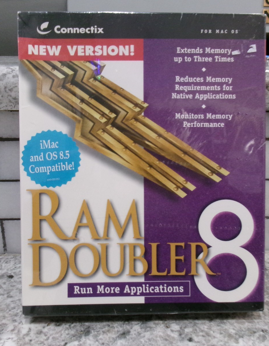 Connectix RAM Doubler 8 Software, Mac OS, Vintage, 1994, Un-Opened