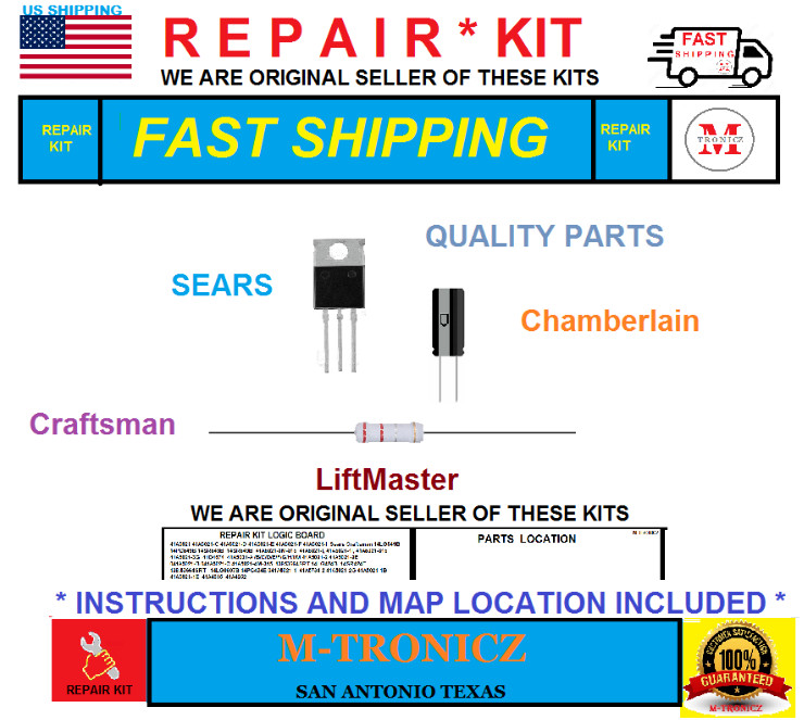 REPAIR KIT  FOR  LiftMaster Craftsman  41A5021-3D  Logic Board  REPAIR KIT