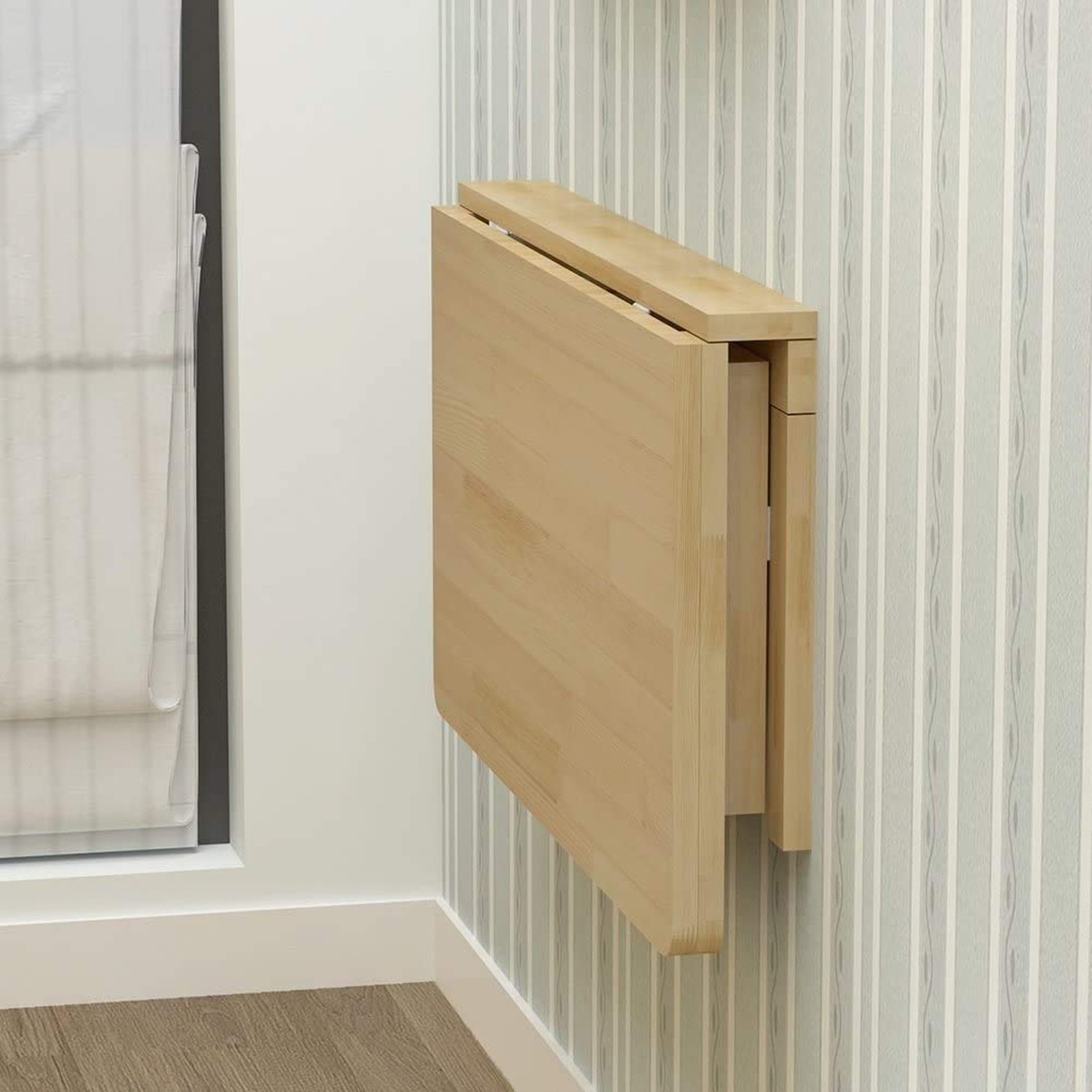 MM MELISEN Wall Mounted Folding Table for Laundry Room, Wall Mounted Fold Dow...