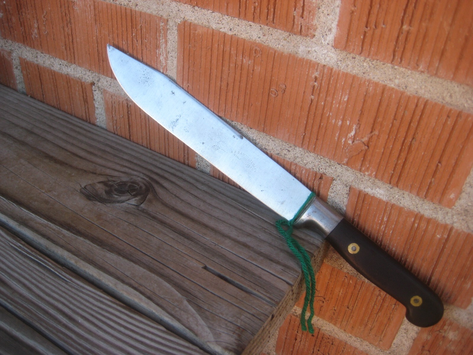 1900s Antique 8" Blade A. F. BANNISTER *** Thin Carbon Butcher Slicing Knife USA