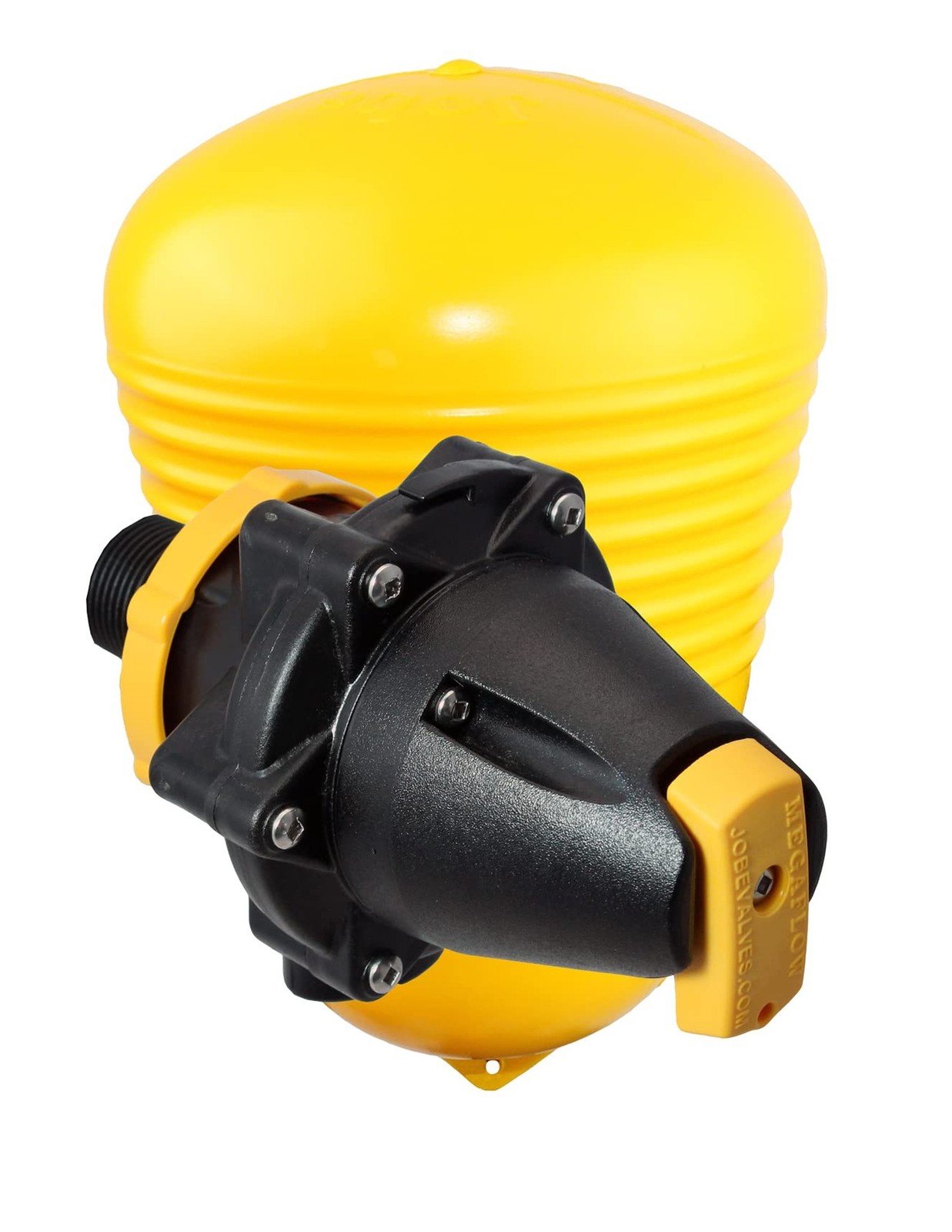 Jobe Valves Megaflow Valve with Short Tail, 1", Yellow/Black(Does NOT include...