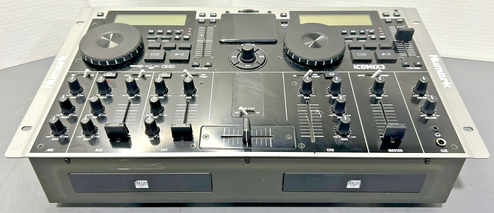 NUMARK ICDMIX3 Dual MP3/CD/IPOD Mixer DJ Controller Station Power Tested
