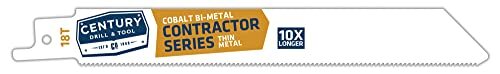 Century Drill & Tool 07518 6" Bi-Metal Reciprocating Saw Blade, 18T, 5 Pack