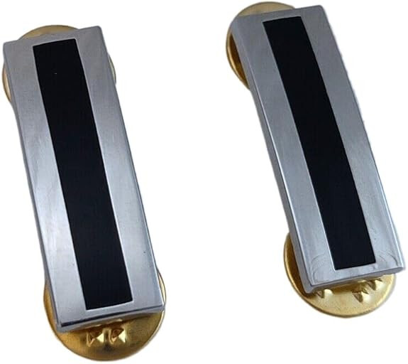 PAIR OF US ARMY CHIEF WARRANT OFFICER 5 (CW5)  RANK DRESS LAPEL PIN METAL BADGE