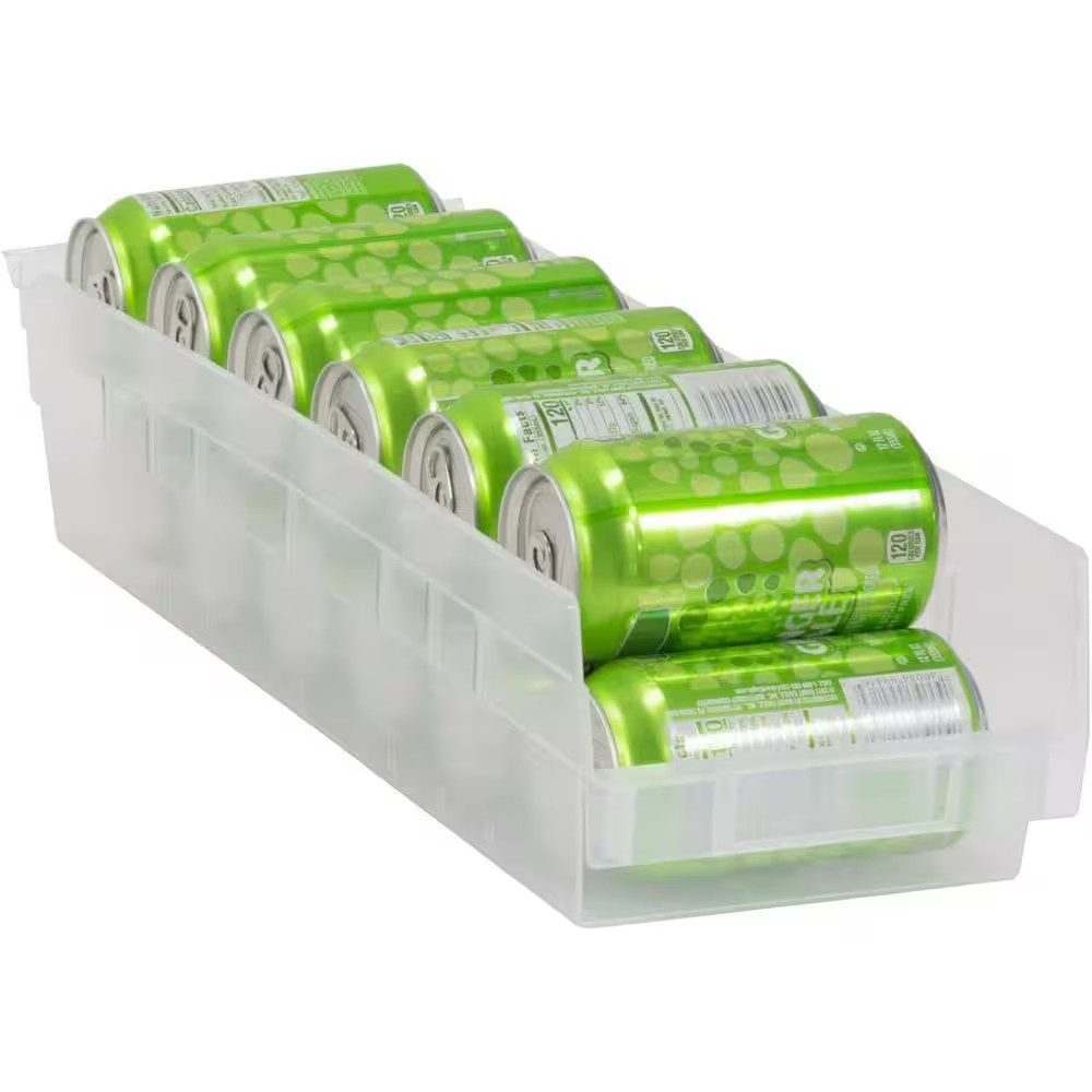 30138 Plastic Storage Shelf Bins, 18 In. D X 6 1/2 In. W X 5 In. H, Clear, 12-Pa