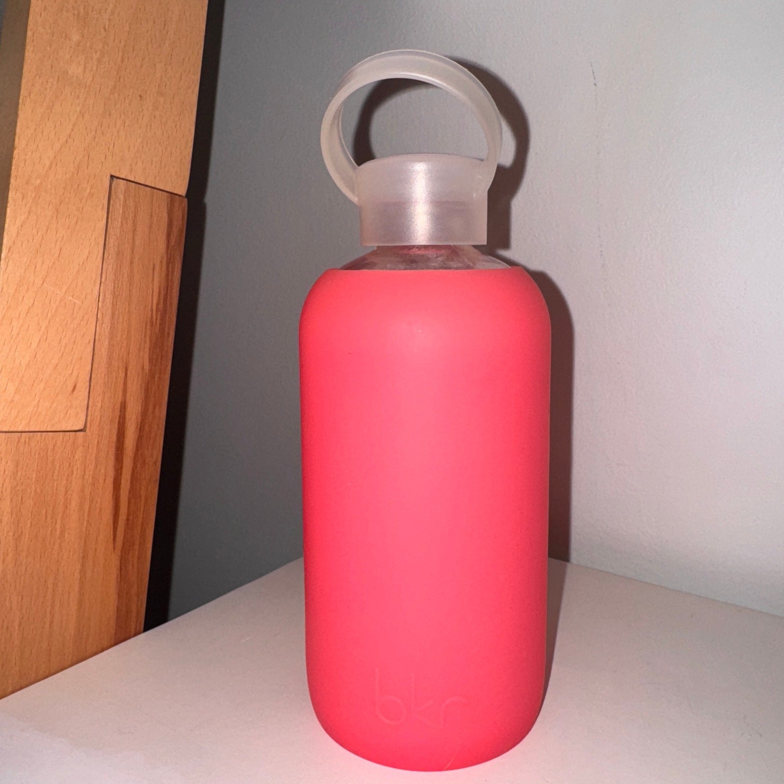 BKR Pink Little Bottle Reusable Glass Dishwasher Safe Removable Silicone Sleeve